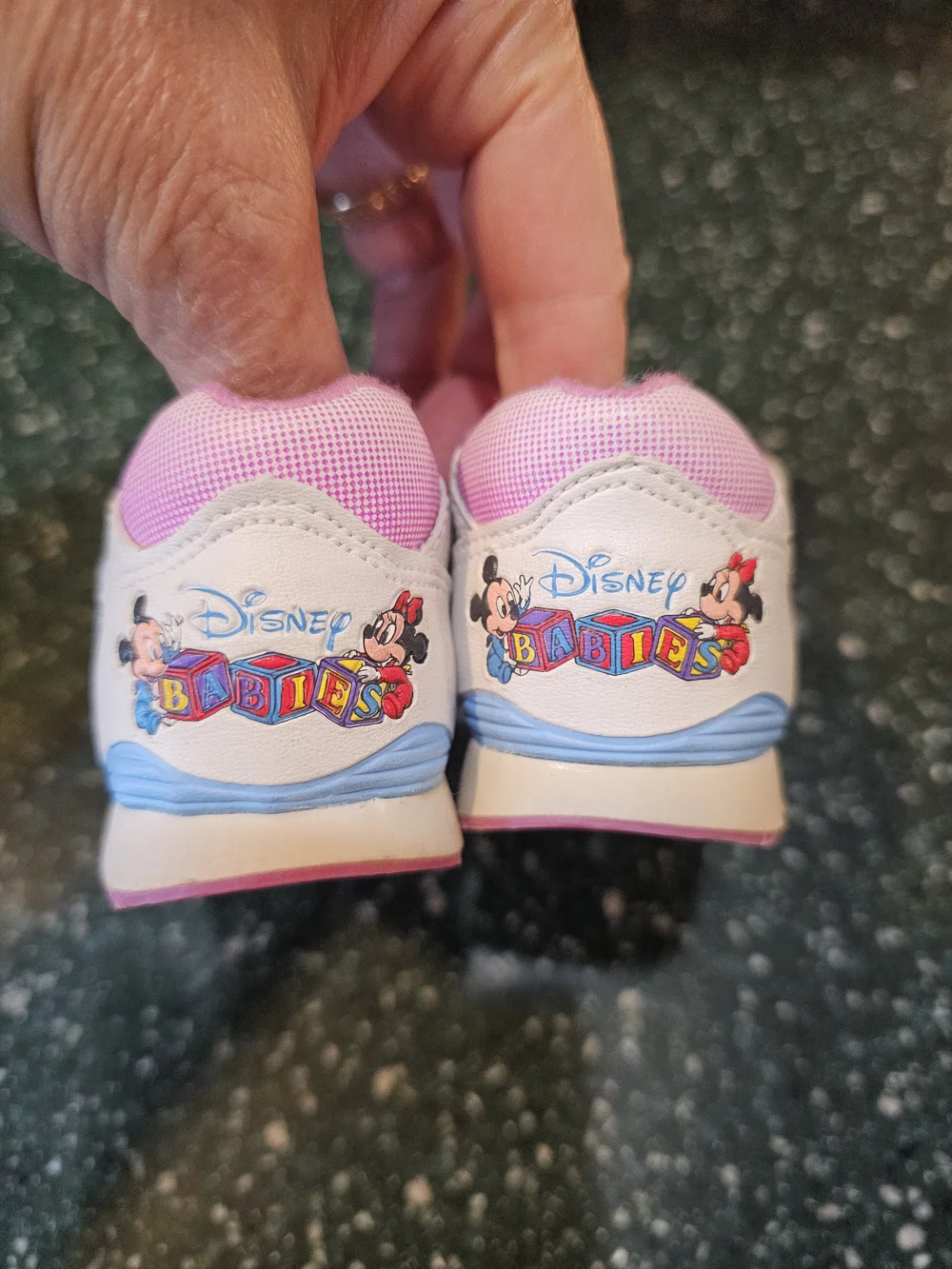 Disney Baby White and Pink Minnie Strap Sneakers